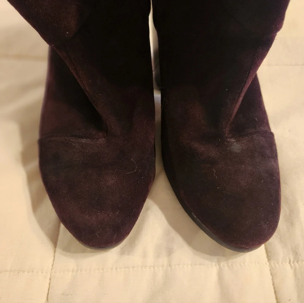 Rag & Bone Boots Newbury Classic Suede Burgundy, Reddish Brown Sz 39.5 / 9.5 EUC